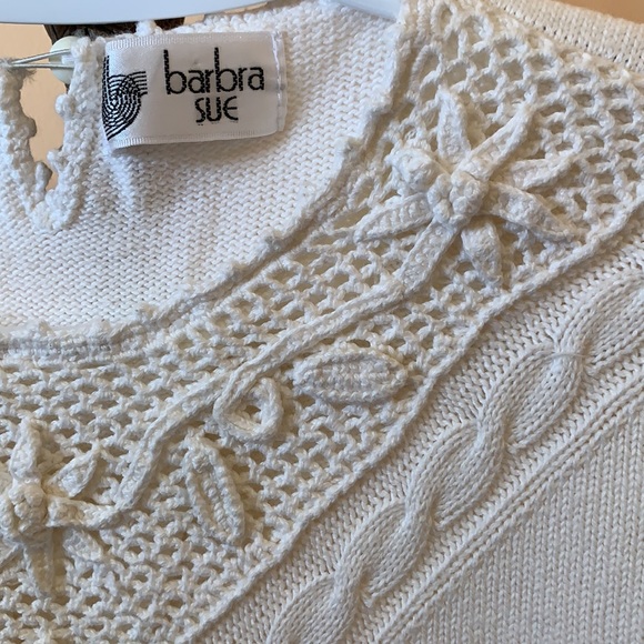 White Detailed Sweater - Picture 4 of 4